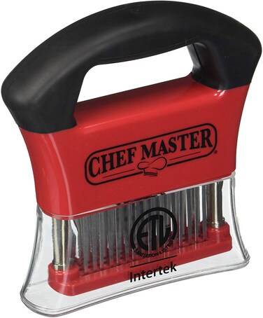 Chef Master Meat Tenderizer Tool Stainless Steel Sharp Needle Blade Tenderizer Tool for Beef Chicken Turkey Pork Fish Professional Tenderizing Machine Cooking Set 90009