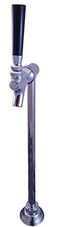 Upright Slim Chrome Beverage Tower Kegerator Countertop All SS304 Contact  Single Faucet