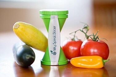 My Spiral Slicer Spiralizer  Dual Stainless Steel Vegetable Cutter for Large or Small Veggie Spaghetti Zucchini Carrot Pasta Noodle Maker Green