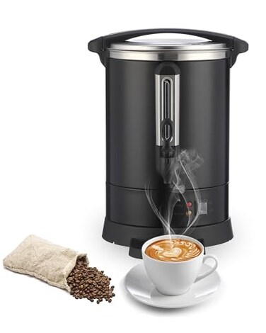 Commercial Coffee Maker 80 Cup Double Layer Stainless Steel Coffee Urn 12L32 Gal Electric Hot Beverage Dispenser Large Hot Water Dispenser Coffee Dispenser Hot Water Urn For Business Catering
