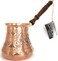 The Silk Road Trade  PC Series XXLarge  Thickest Solid Copper Engraved and Hammered Turkish Greek Arabic Coffee Pot Wooden Handle Heavy Duty Stovetop Coffee Maker Jazzve Cezve Ibrik 28 fl oz