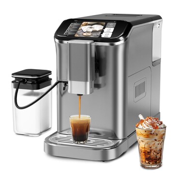 GarveeHome Fully Automatic Espresso Machine 20 Bar 1350W Espresso and Cappuccino Machine with Automatic Milk Frother Gift for Coffee Lover