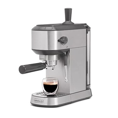Calphalon Compact Espresso Machine Home Espresso Machine with Milk Frother Stainless Steel