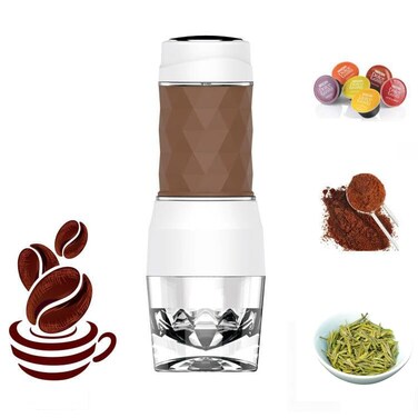 ShareforU Mini Espresso Coffee Maker Fast Coffee Brewer Portable Espresso Machine3 in 1 manual piston expresso machine for ground coffee and NS Capsules and DG capsulesgood grip