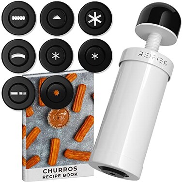 Reifier Churrera Churro Maker Machine  Free Recipe eBook Included  8 Interchangeable Discs  Churros Maker Machine