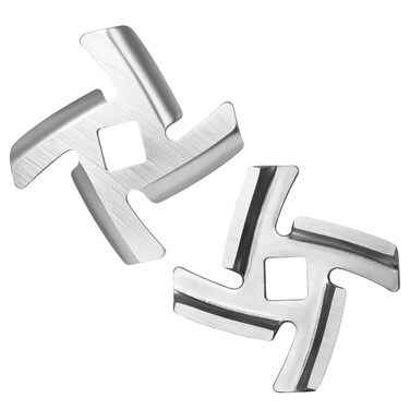 iVict 2 Pack Stainless Steel Knife Cutter Meat Grinder Blade Cutter Replacement for Size 5 Electric Meat GrinderStand Mixer Machinery Parts