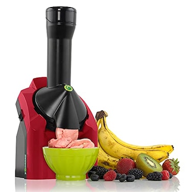 Yonanas 902RD Classic Vegan DairyFree Frozen Fruit Soft Serve Maker Includes 36 Recipes 200Watts Red