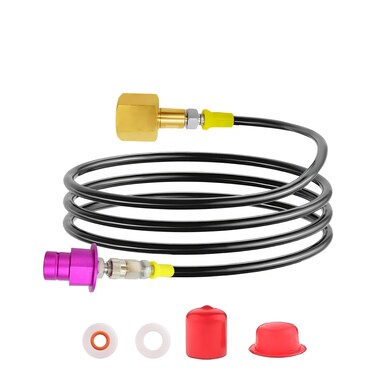 rovrai Soda Machine Co2 Adapter with 60inch Hose Co2 Tank Directly Connector to Soda Maker Compatible with DuoTerraArtEDuoETerraCrystal 30GAIAAQUA FIZZ Pink Cylinder Soda Machine