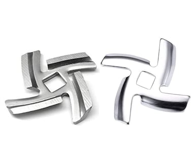 Millie 2 Pack 5 Knife Meat Grinder BladeFood Meat Grinder Blade Stainless Steel Knife Cutter Compatible for Size 5 Meat Grinder Stand Mixers Accessories Replacement