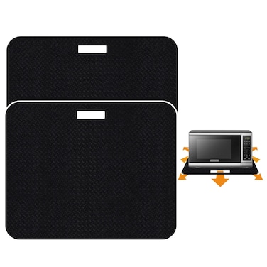 SIUDANGKA Heat Resistant Mat for Air Fryer with Sliding Function 2 Pcs 15  18 in Heat Resistant Pad Caddy Countertop Protector Mat Compatible with Most XL Air Fryer Ninja Air Fryer Micro Wave Oven