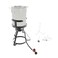GasOne B5155NB Turkey Fryer Pot and Burner  30 Quart Pot Deep Fryers Outdoor Burner  Cast Iron Burner Head 7Piece Set Outdoor Deep Fryer with Thermometer Marinade Injector