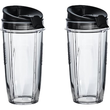 Ninja Nutri 24Ounce BPAFree Tritan Cup with Spout Lid for Nutri Blenders XSK2424 2Pack