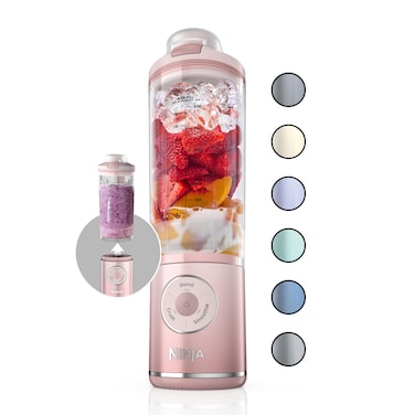 Ninja Blast Max Portable Blender  Twist  Go Personal Blender Ninja Blender Smoothie Blend Ice Crush 3 Programs Cordless 22 oz removable Vessel Dishwasher Safe Leakproof Pink BC251PK