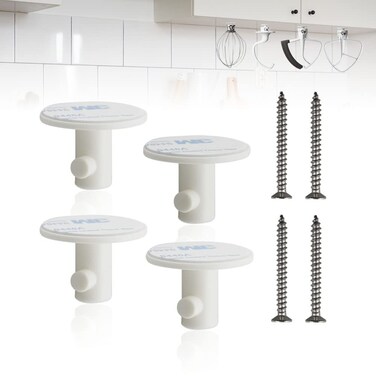 Stand Mixer Attachment Holders with Screws 4 Pack Compatible with Kitchenaid Mixer  KitchenAid Flat Beater Dough Hook and Wire Whip  great storing kitchen tool