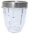 Blendin Replacement 18 Ounce Small Short Cup Jar with 1 ScrewOff Comfort Lip Ring Compatible with Nutribullet 600W 900W NB101B NB101S NB201 NBR0601 NBR1201 NB91301 900 Pro Series