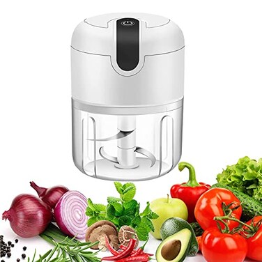 Vshinic Electric Garlic ChopperGarlic Mincer Pepper Chili Nuts Meat Grinder Food Processor