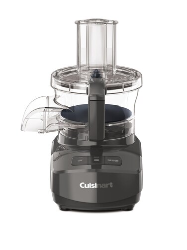 Cuisinart 9Cup Continuous Feed Food Processor with Fine and Medium Reversible Shredding and Slicing Disc Universal Blade ContinuousFeed Attachment and InBowl Storage Gray