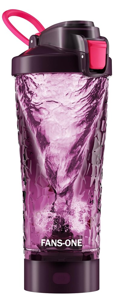 FANSONE Electric Protein Shaker Bottle Lockable Electric Blender Cup 24oz Tritan USB Rechargeable Mixer Portable Blender Shaker Cups for Protein Shakes for Women Men Purple