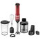 Black  Decker Kitchen Wand Immersion Blender Cordless 3 in 1 Set Includes Charging Dock Whisk Attachment and Measuring Cup Red BCKM1013K06
