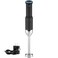 Chefman Rechargeable Variable Speed Hand Blender Black With Stainless Blade Connector