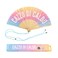 FISURA Original hand fan with message Czzo di caldo Modern and fun wooden fan Gradient colour fan Fan with hanger Glow in the dark Dimensions 425 x 23 cm