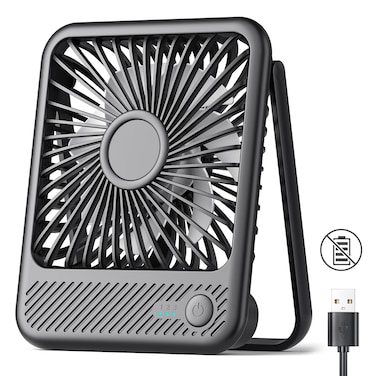 Koonie USB Desk Fan Strong Wind Ultra Quiet Small Personal Fan with 180 Tilt Folding and 3 Speeds Adjustable USBC Corded Powered Mini USB Fan for Office Desktop Bedroom