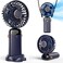 Koonie Portable Handheld Fan Battery Operated Fan with Base 8 Hours Digital Display 5 Speeds 90 Ajustable Rechargeable Mini Fan for Outdoor Indoor