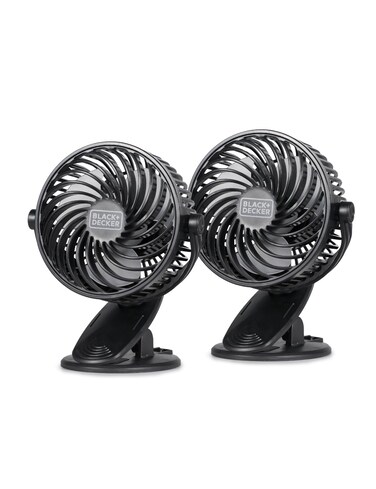 Black  Decker 4 Convertible Cooling Fan Clip Fan and Standing Fan for Home or Office Portable Fan for Tabletop with 3 Speed Settings and Adjustable Tilt Angle Desk Fan 2Pack