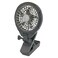 O2COOL Treva 5 Inch Two Speed Battery  USB Powered Clip On Fan  Slim and Portable Cooling Travel Fan with USB  Gray
