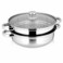 Yamde 2 Piece Stainless Steel Stack and Steam Pot Set  and LidSteamer Saucepot double boiler
