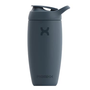Promixx Pursuit Shaker Bottle Insulated Stainless Steel Water Bottle and Blender Cup 18oz Midnight Blue