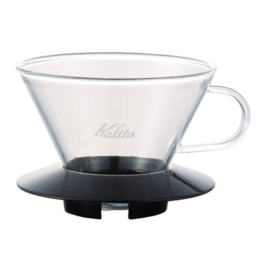 Kalita Wave Pour Over Coffee Dripper Size 185 Makes 1626oz Single Cup Maker HeatResistant Glass Patented  Portableblack
