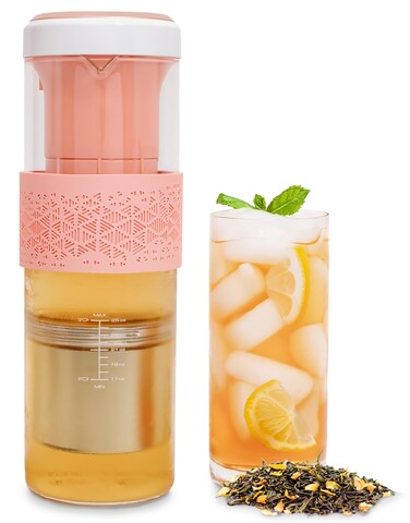 Viant Automatic Iced Tea Maker  Fast Cold Brew Technology  No Heating Needed  Rechargeable Battery  BPAFree Glass Pitcher  Perfect Iced Tea in Minutes