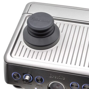 FusedLine Single Dose Hopper with Silicone Bellows and AntiPopcorning Weight  Compatible with Breville Barista Express Pro and Touch  Black