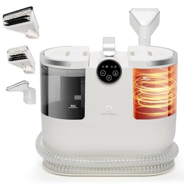 Airthereal Portable Upholstery Spot Cleaner Instant Heating Carpet Cleaner Machine Shampooer Machine with SelfCleaning 14 Kpa Stain Remover Deep Cleaner for Pets Stairs Car Seat and Couch