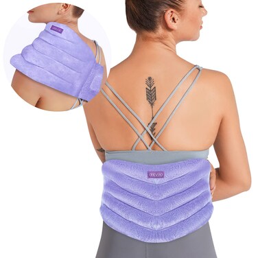 REVIX Microwave Heating Pad for Back Pain and Cramps Relief with Moist Heat Extra Large Microwavable Heated Wrap for Lumbar Waist Stomach Shoulder and Neck Hot or Cold Pack Reusable Portable