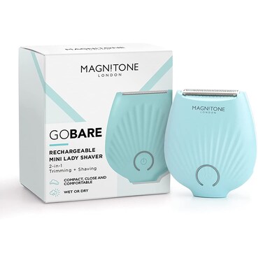 Magnitone GoBare Rechargeable Waterproof Compact Mini Lady Shaver for Legs Underarms and Bikini Line  Aqua