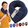 SunnyBay Microwave Heating Pad for Neck and Shoulders Versatile Bean Bag Moist Heating Pad Microwavable Neck Wrap and Cool Pack for Deep Pain Relief Weighted Hot or Cold Therapy Navy Blue