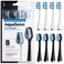 AquaSonic Duo Replacement Brush Heads 8Pack  4 White  4 Black DuPont Brush Heads