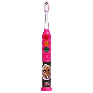 Firefly Ready Go Light Up Timer Toothbrush LOL Surprise Premium Soft Bristles 1 Minute Timer Less Mess Suction Cup Battery Included Easy Storage Dentist Recommended Ages 3 1 Pack