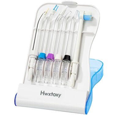 Hwxtoxy Replacement Tips for Waterpik Water Flosser Waterpik Replacement Heads Storage Case  AquaFlosser 6 Tips Aquaflosser 6 Tips