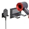 XIGOO Self Adhesive Hair Dryer Holder Wall Mounted  Adhesive Bathroom Hair Blow Dryer Rack Organizer Compatible with Dyson Supersonic Hair Dryers Black