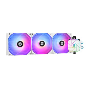 Thermalright Aqua Elite 360 White V3 Liquid CPU Cooler 360 Cooling Row Size 3 x 120mm PWM Fans SFDB Bearingsfor AMDAM4AM5 Intel LGA1150115111551156120020111700Desktop CPU Cooler AIO