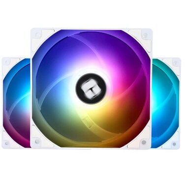 Thermalright TLC12CWS X3 CPU Fan 120mm White ARGB Case Cooler Fan 4pin PWM Silent Computer Fan with SFDB Bearing Included up to 1500RPM Cooling Fan3 Quantities