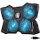 KLIM Wind Laptop Cooling Pad  More than 500 000 units sold  New Version 2024  The Most Powerful Rapid Action Cooling Fan  Laptop Stand with 4 Cooling Fans at 1200 RPM  USB Fan  PS5 PS4  Cyan