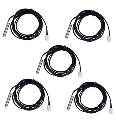 HiLetgo 5pcs NTC Temperature Sensor 100K 1 NTC B3950 Waterproof Probe Thermistor Accuracy Temperature Sensor Precision Temperature Probe 1M