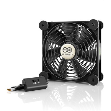 AC Infinity MULTIFAN S3 Quiet 120mm USB Fan ULCertified for Receiver DVR Playstation Xbox Computer Cabinet Cooling