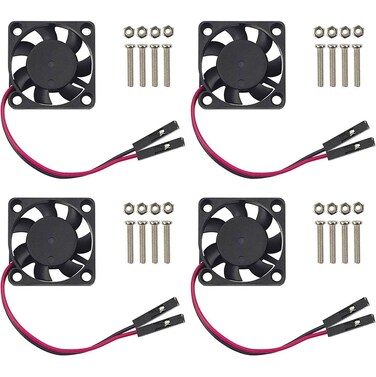 Easycargo Raspberry Pi Fan 30x30x7mm Raspberry Pi Cooling Fan Brushless 33V 5V DC Quiet Fan for Raspberry Pi 3 B Pi 3 B Pi 2 Pi B RetroFlag NESPI Case 30mmx30mmx7mm