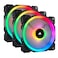 Corsair Cooling Fan LL120 RGB 120mm Dual Light Loop RGB LED Fan 3 Fan Pack with Lighting Node PRO