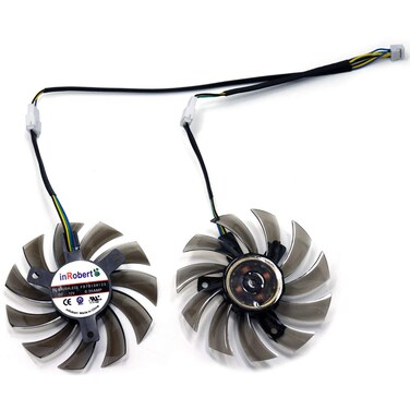 inRobert 75mm VGA Graphic Card Cooler Fan Replacement For Sapphire HD 6930 HD 7850 7870 ASUS GTX 570 760 770 Video Card